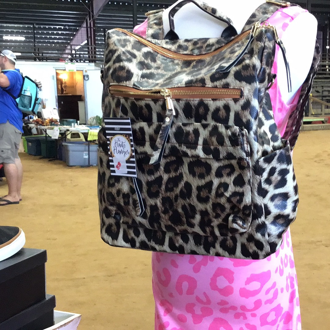 Cheetah leather Backpack
