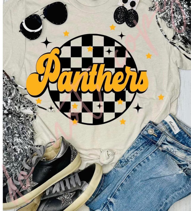 Panthers Checkered Tee